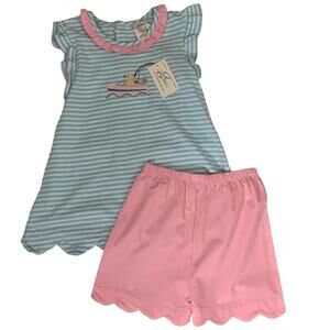Gone‎ Fishing Girl's Short Set-Ishtex
